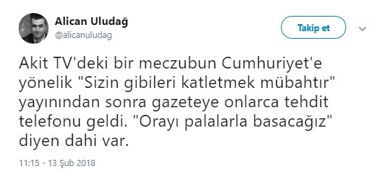 Cumhuriyet muhabiri: Akit TV'deki meczubun yayınından sonra onlarca tehdit telefonu geldi - Resim: 2