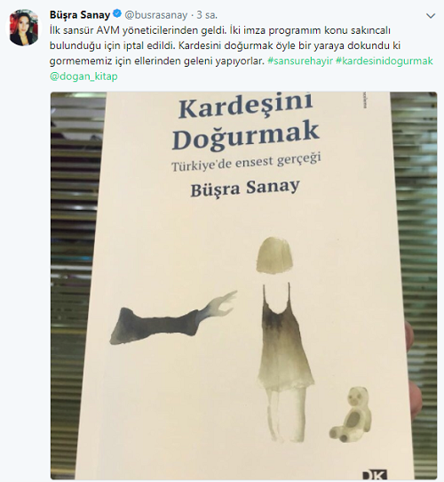 Büşra Sanay’ın Ensesti anlatan kitabına AVM yasağı - Resim: 1