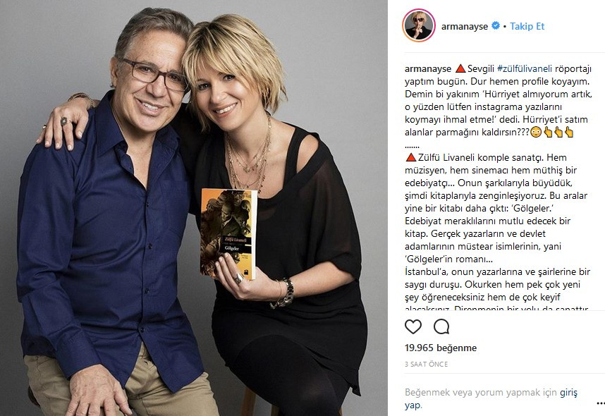 Ayşe Arman’dan ilginç paylaşım: Hürriyet’i alanlar parmak kaldırsın - Resim: 1