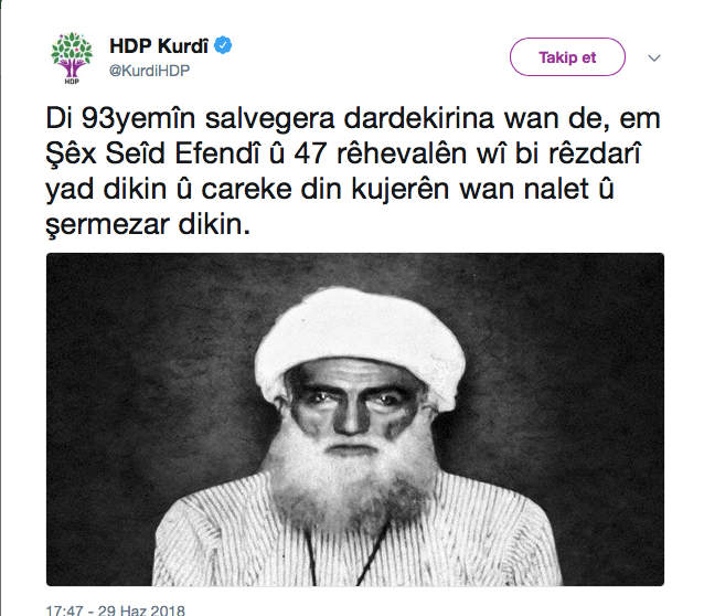 HDP’nin Kürtçe Şeyh Sait mesajı tartışma yarattı - Resim: 1