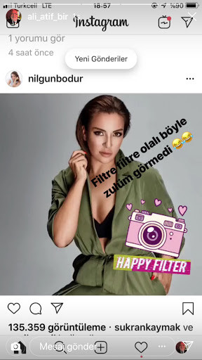 Ali Atıf Bir Nilgün Bodur'un instagramdaki abartılı filtresiyle dalga geçti - Resim: 1