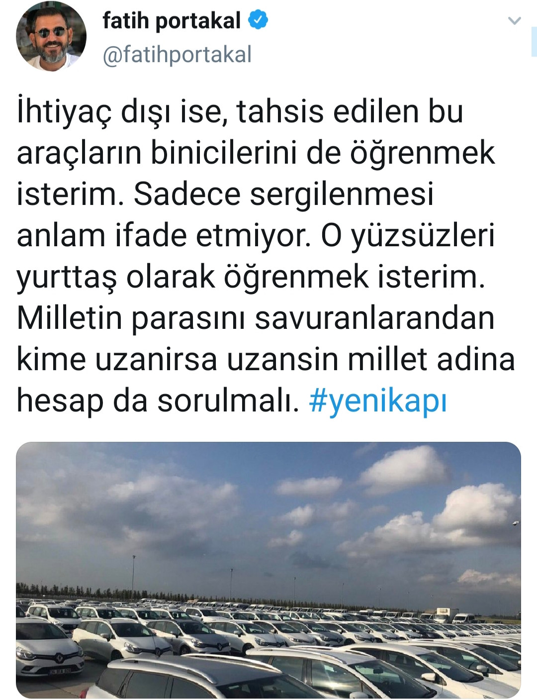 Fatih Portakal'dan Yenikapı'daki araçlara flaş yorum: O yüzsüzleri.. - Resim: 1