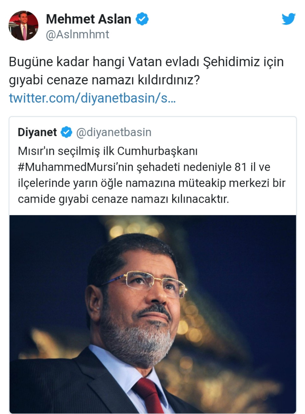 İYİ Partili Mehmet Aslan'ın Mursi paylaşımı fena alay konusu oldu - Resim: 1