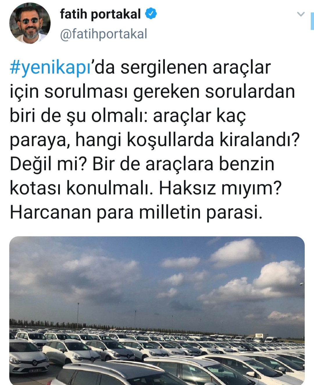 Fatih Portakal'dan Yenikapı'daki araçlara flaş yorum: O yüzsüzleri.. - Resim: 2