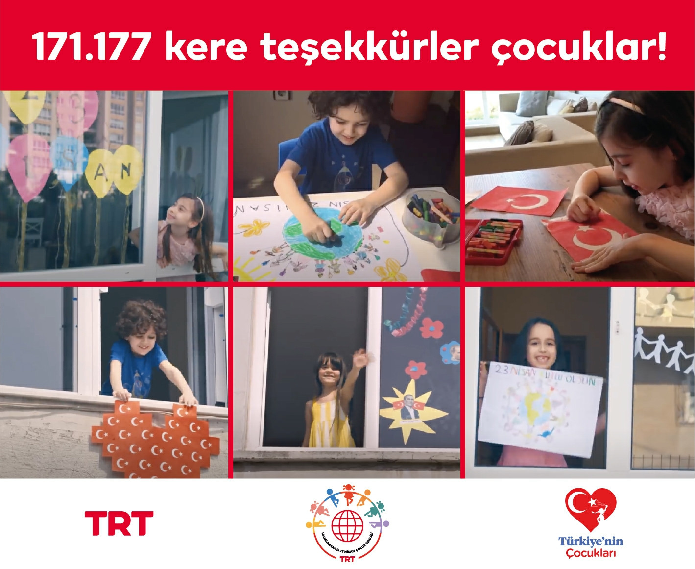 TRT'nin kampanyasına rekor katılım: 171 Bin 177 çocuk 23 Nisan videosu gönderdi - Resim: 1