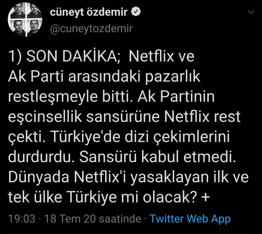 Cüneyt Özdemir: Netflix, AKP'nin sansürüne resti çekti - Resim: 1
