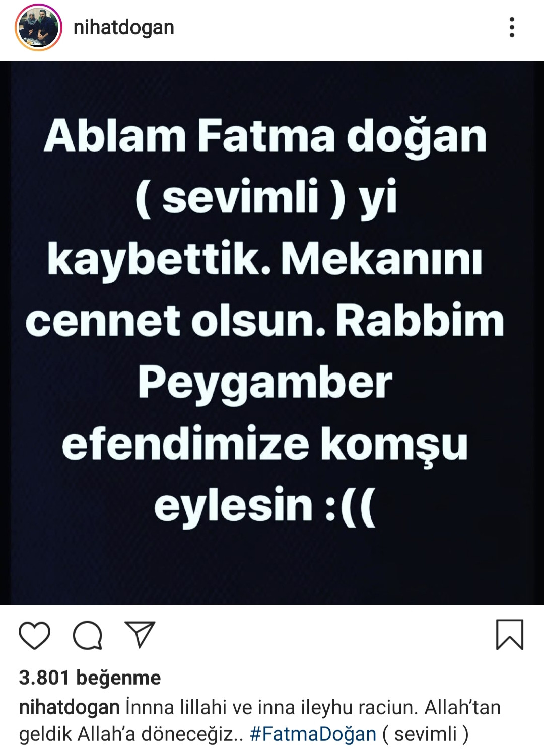 Nihat Doğan'ın acı günü! Ablasını kaybettğini sosyal medyadan paylaştı - Resim: 1