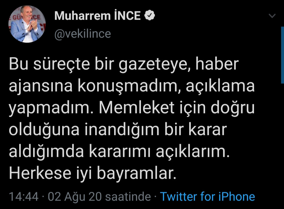 Muharrem İnce o iddiaları yalanladı: Parti kuruyor mu? - Resim: 1