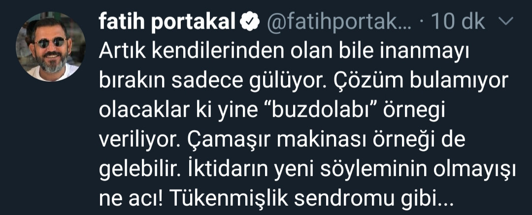 Fatih Portakal'dan Erdoğan'ın buzdolabı örneğine sert tepki - Resim: 1