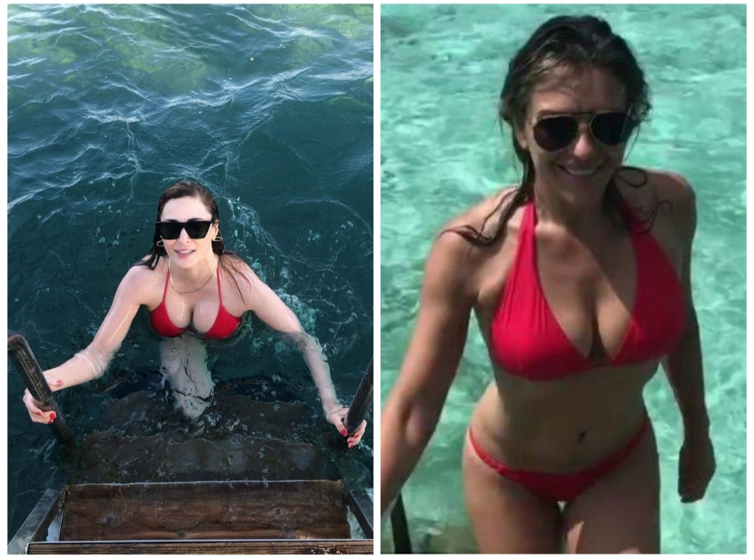 42 yaşındaki Mine Tugay mı, 55 yaşındaki Elizabeth Hurley mi? - Resim: 1