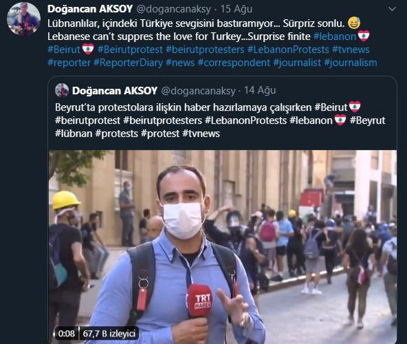 TRT muhabirine canlı yayında maskeli öpücük - Resim: 1
