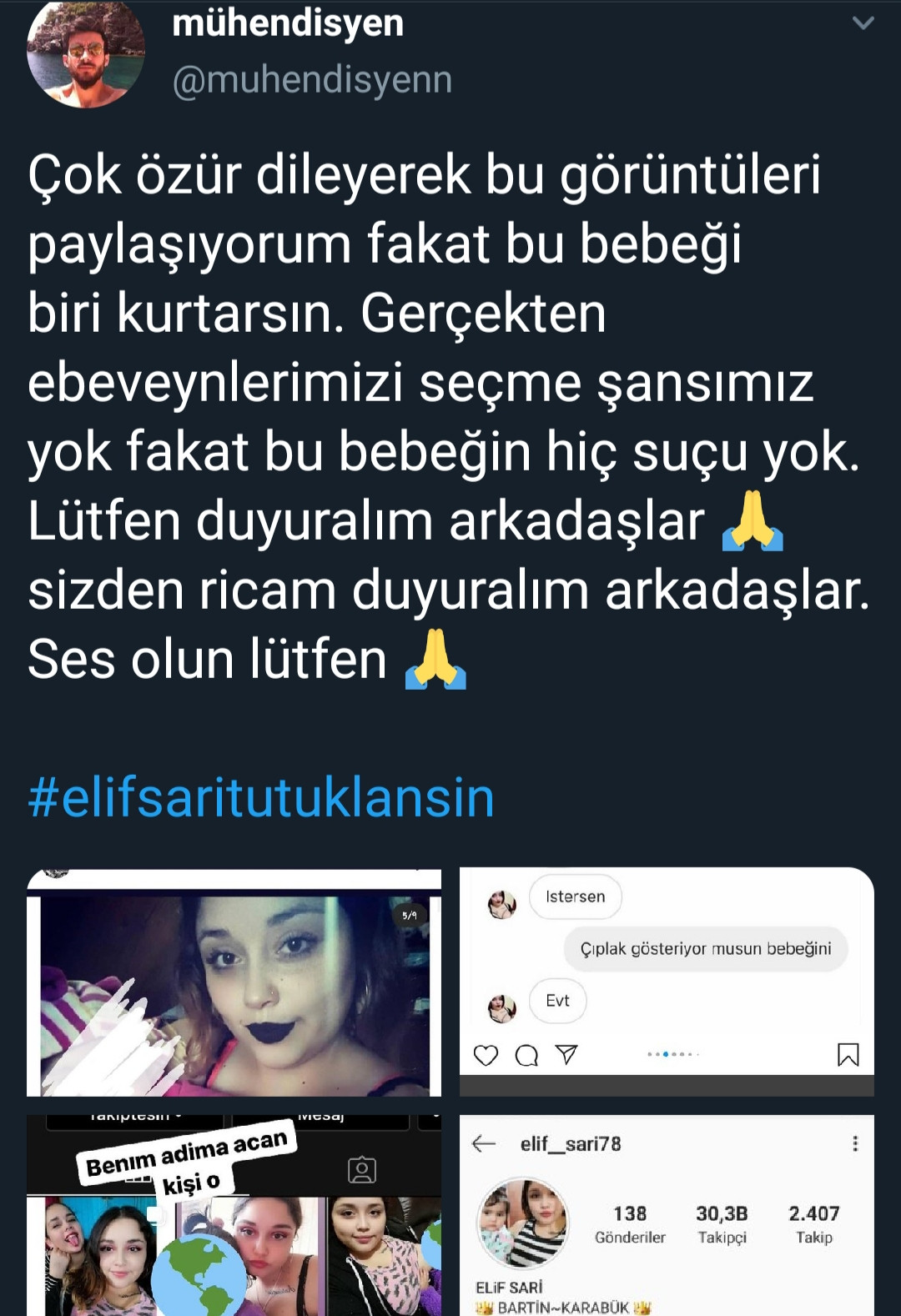 Müstehcen paylaşımlarına bebeğini alet etti! #elifsaritutuklansin - Resim: 1