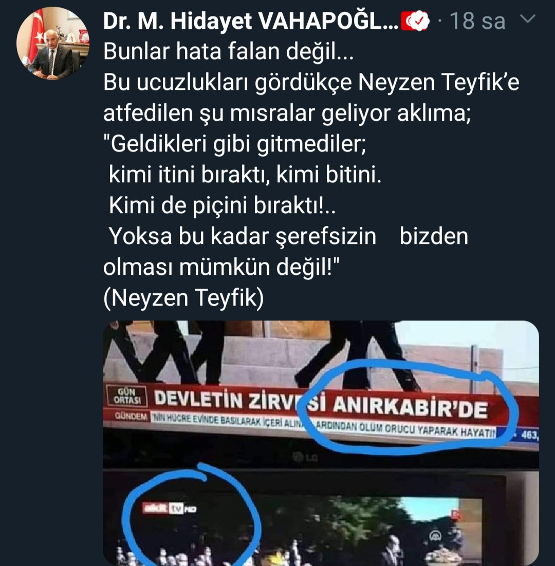 MHP'den Akit TV'nin Anırkabir skandalına: Hata değil; kimi p.çini bıraktı! - Resim: 1