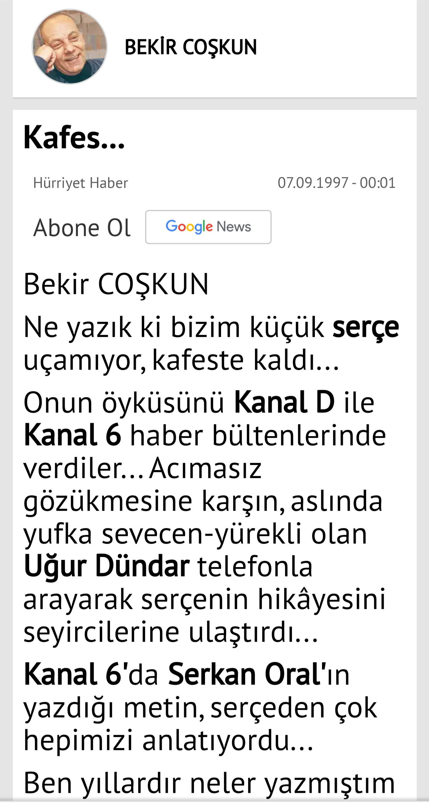 Bir Bekir Coşkun anısı - Resim: 1