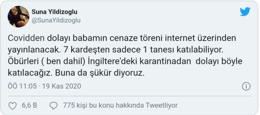 Suna Yıldızoğlu babasının cenaze törenine internet üzerinden katılacak - Resim: 1