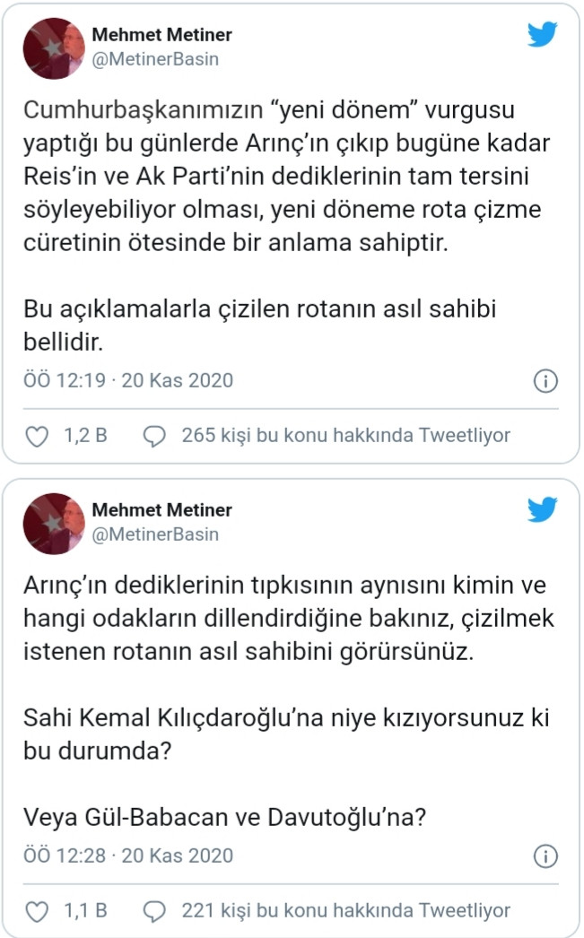 AKP'li Metiner Arınç'ı hedef aldı: Cumhur İttifakı'na sabotaj - Resim: 1