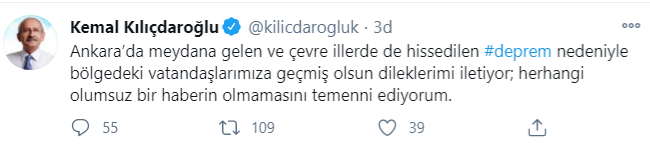 Kılıçdaroğlu'ndan Ankara'ya Geçmiş Olsun Paylaşımı - Resim: 1