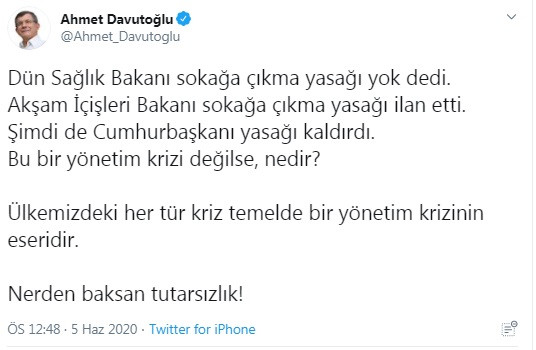 Ahmet Davutoğlu: Nerden baksan tutarsızlık! - Resim: 1