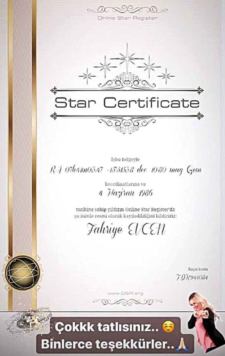 Hayranları Fahriye Evcen'e yıldız aldı - Resim: 1