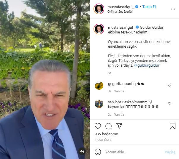 Güldür Güldür'den Dikkat Çeken Mustafa Sarıgül Taklidi - Resim: 1