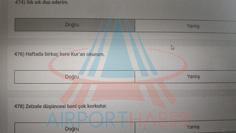 İstanbul Havalimanı çalışanlarına dini kişilik testi! - Resim: 1