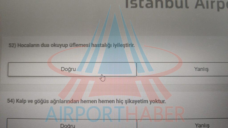 İstanbul Havalimanı çalışanlarına dini kişilik testi! - Resim: 3