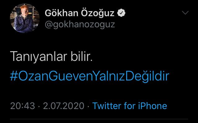 Gökhan Özoğuz'un Ozan Güven'e destek mesajına tepki yağdı - Resim: 1