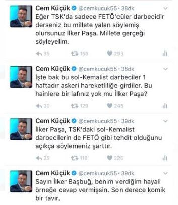 Cem Küçük'ten İlker Başbuğ'a: Bu hainlere bir lafınız yok mu? - Resim: 1
