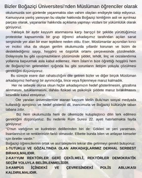 Boğaziçili Müslüman Öğrenciler Ayakta: LGBT arkadaşlarımızı rahat bırakın - Resim: 1