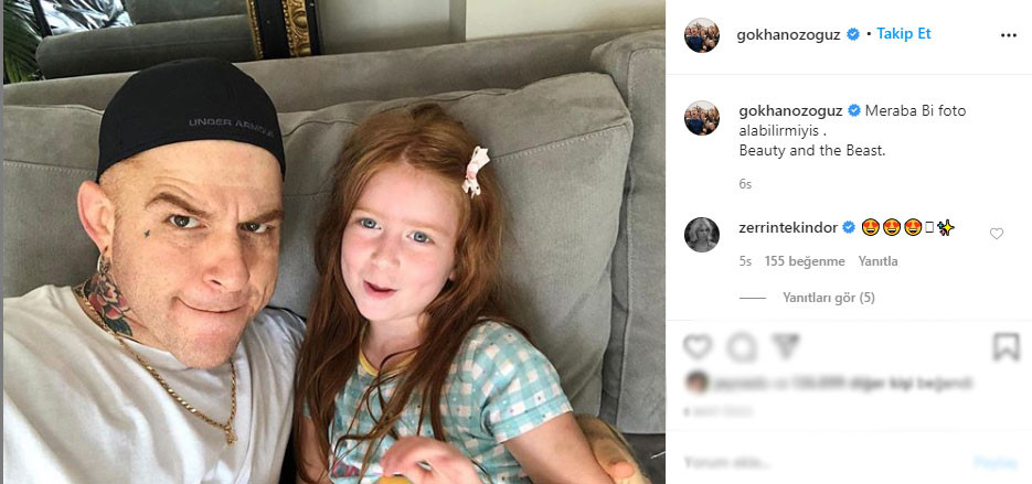 Gökhan Özoğuz'un kızıyla paylaşımına beğeni yağdı - Resim: 1
