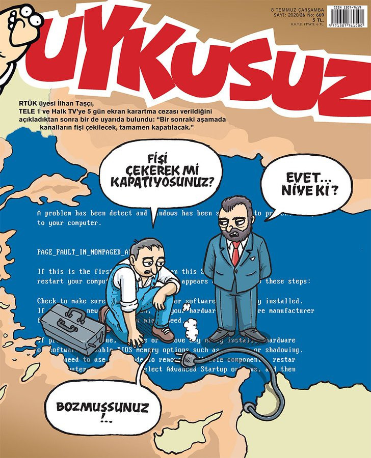 Uykusuz'dan Halk TV ve TELE 1 kapağı - Resim: 1