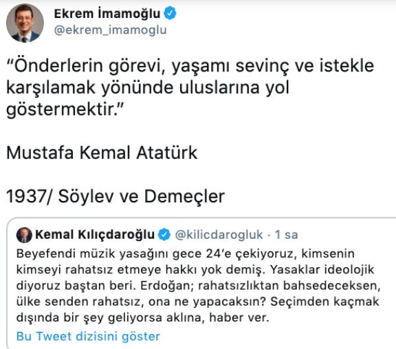 İmamoğlu'ndan Erdoğan'a Mustafa Kemal Atatürk'ün Sözleriyle Cevap - Resim: 1