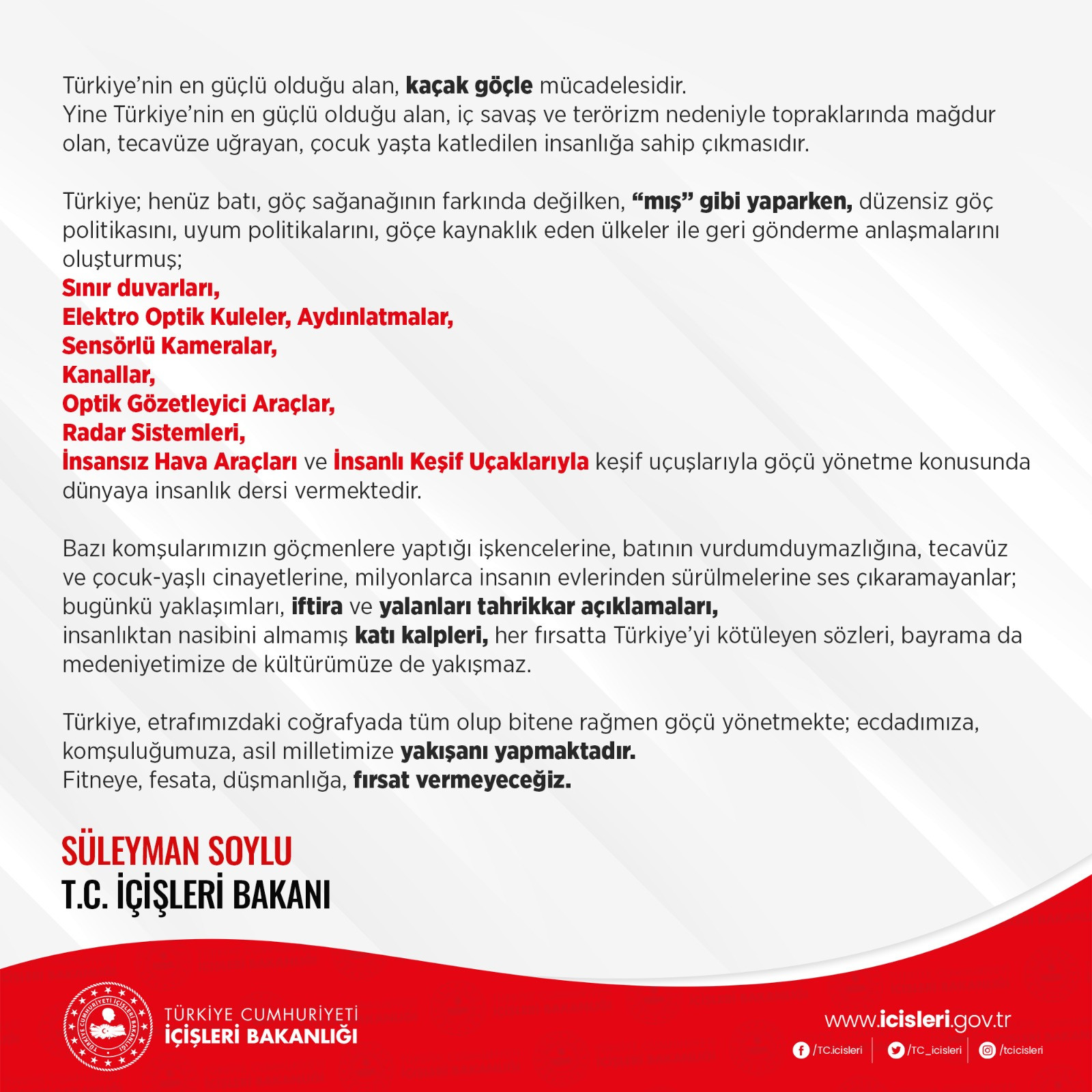 Soylu: Türkiye'nin En Güçlü Olduğu Alan, Kaçak Göçle Mücadelesidir - Resim: 1