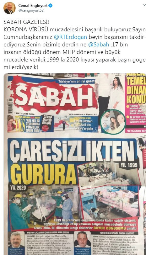 MHP'li vekil Sabah gazetesini bombaladı: Senin bizimle derdin ne? - Resim: 1