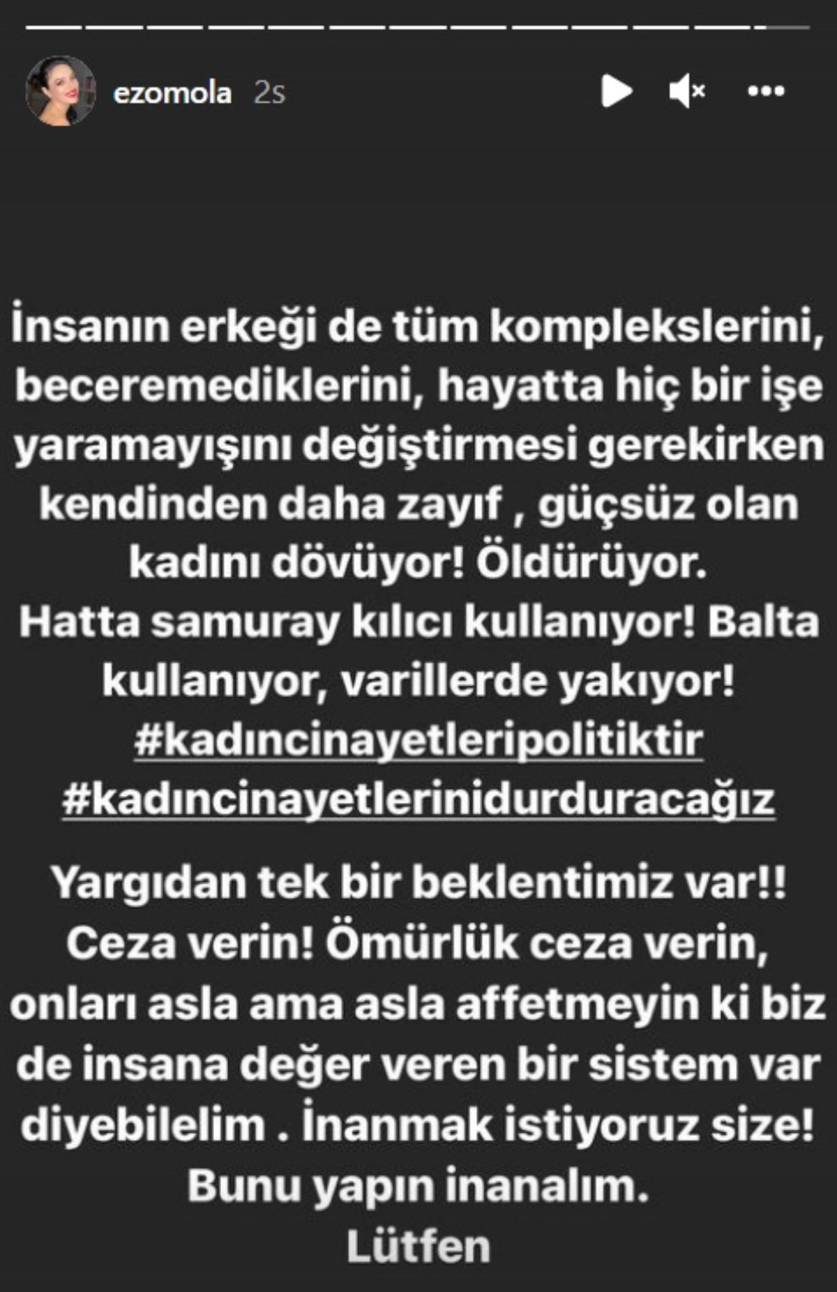 Ezgi Mola'dan Kadın Cinayetlerine Sert Tepki: Asla Affetmeyin - Resim: 1