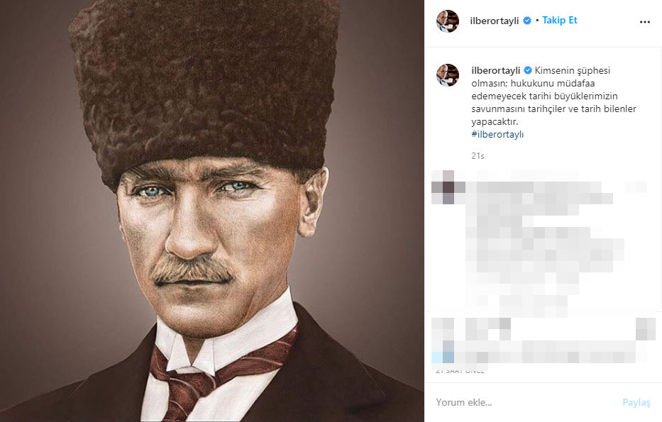 İlber Ortaylı'dan Atatürk paylaşımı: Kimsenin şüphesi olmasın... - Resim: 1
