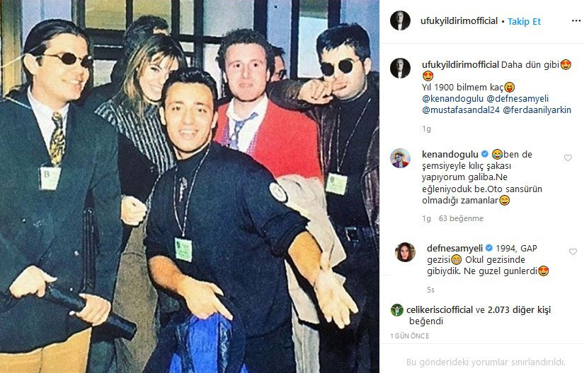 Ufuk Yıldırım'dan 90'lar paylaşımı: Defne Samyeli ve Mustafa Sandal aynı karede - Resim: 1