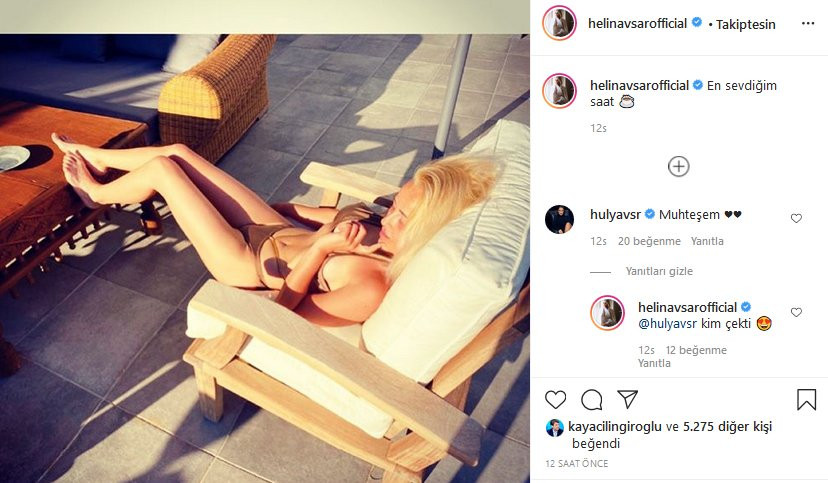 Helin Avşar’ın bikinili paylaşımına dikkat çeken yorum! - Resim: 1