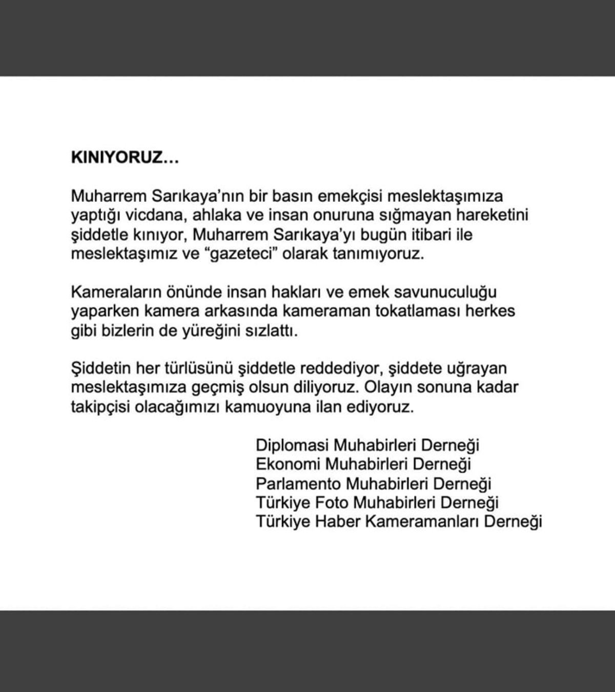 Muhabirlerden Sert Açıklama: Sarıkaya'yı Artık Gazeteci Olarak Tanımıyoruz - Resim: 1