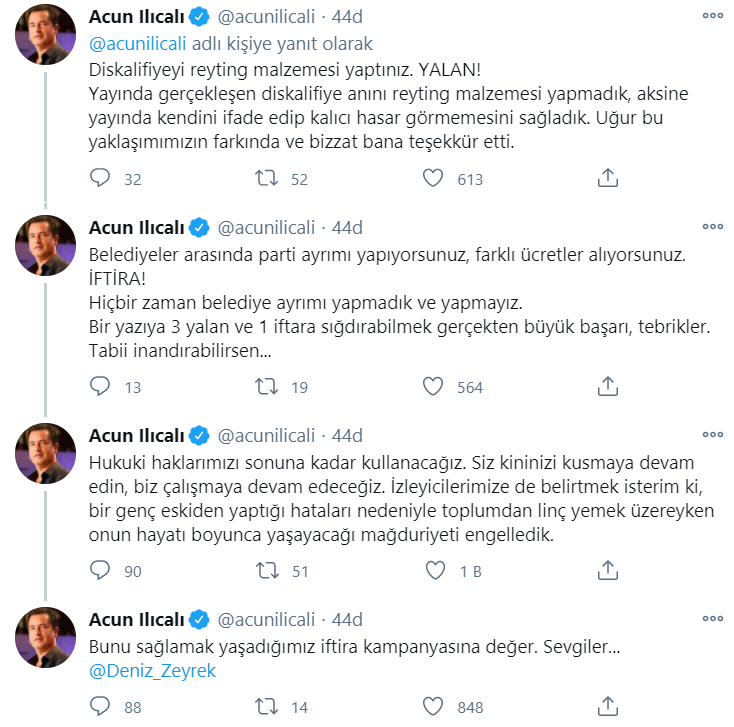 Acun Ilıcalı'dan Deniz Zeyrek'in ahlak eleştirisine flaş yanıt - Resim: 2