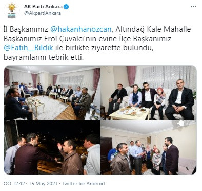 AKP'li Yöneticiler Kapanmadan Muaf Tutuldu! Ailelere Bayram Ziyareti... - Resim: 1