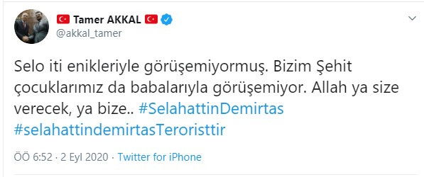 AKP'li vekilden Demirtaş ve çocuklarına çirkin hakaret! - Resim: 1