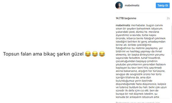 Mabel Matiz'e topsun dedi; Mabel Matiz bakın ne yaptı! - Resim: 1