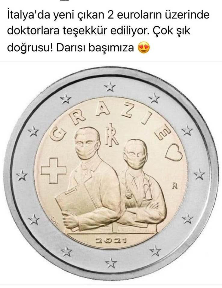İtalya Hükümetinden Doktorlara Teşekkür Euro'su ... - Resim: 1