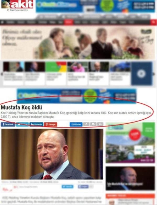 Yeni Akit'ten tepki çeken Mustafa Koç haberi - Resim: 3