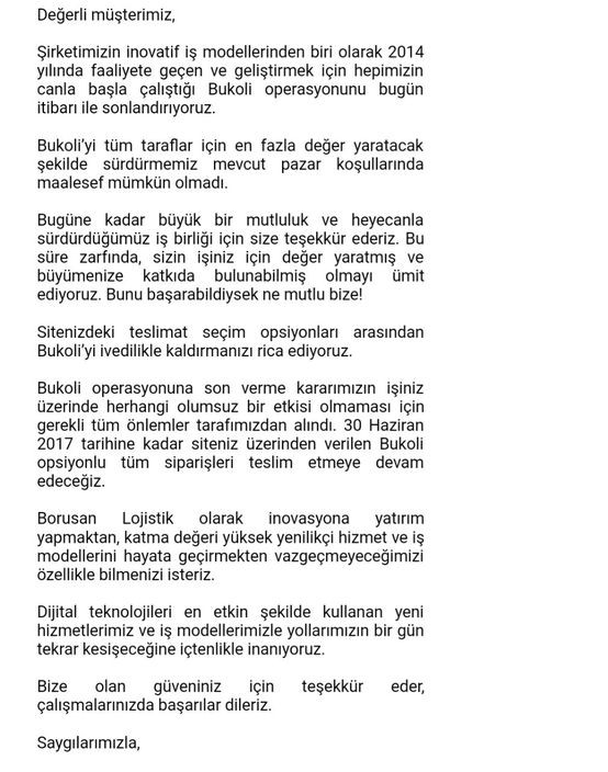 Alışveriş sitesi Bukoli kapanıyor! İşte Bukoli'nin kapanma nedeni ve açıklaması - Resim: 1