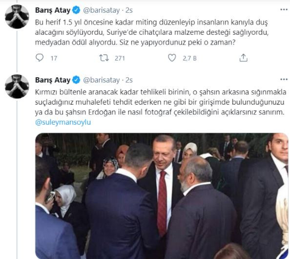 Barış Atay'dan Süleyman Soylu'ya: Sedat Peker'e Koruma Polisi Verilmesini Neden Onayladın? - Resim: 2