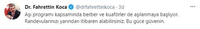 Bakan Koca Açıkladı: Berber, Kuaför, Gıda Sektörleri ve Avukatlara Aşılama Başlıyor - Resim: 2