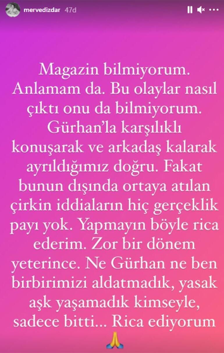 Merve Dizdar ile Gürhan Altundaşar'dan Boşanıyoruz Açıklaması - Resim: 1