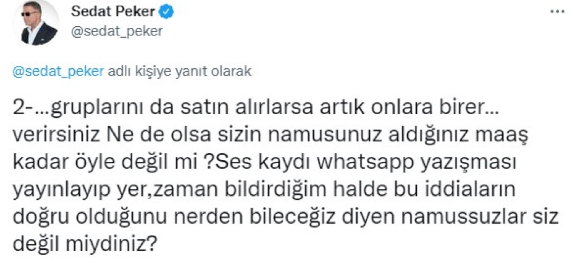 Sedat Peker'den Flaş İddia! Namusu Maaşı Kadar Olan Gazeteciler... - Resim: 2